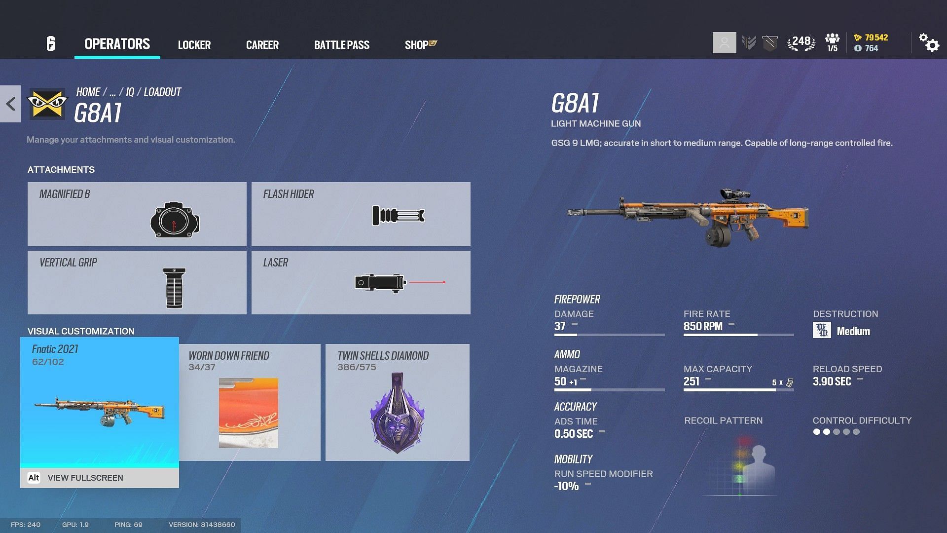 The G8 is an oppressive LMG with a high fire rate (Image via Ubisoft)