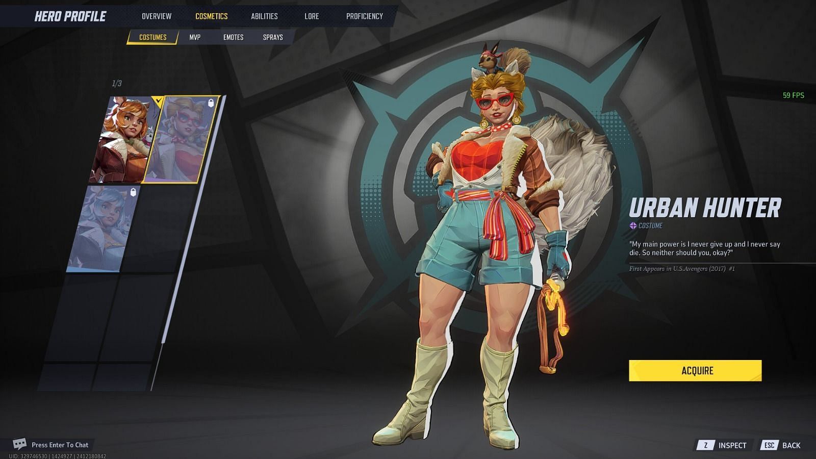 Squirrel Girl&#039;s Urban Hunter skin in Marvel Rivals (Image via NetEase Games)