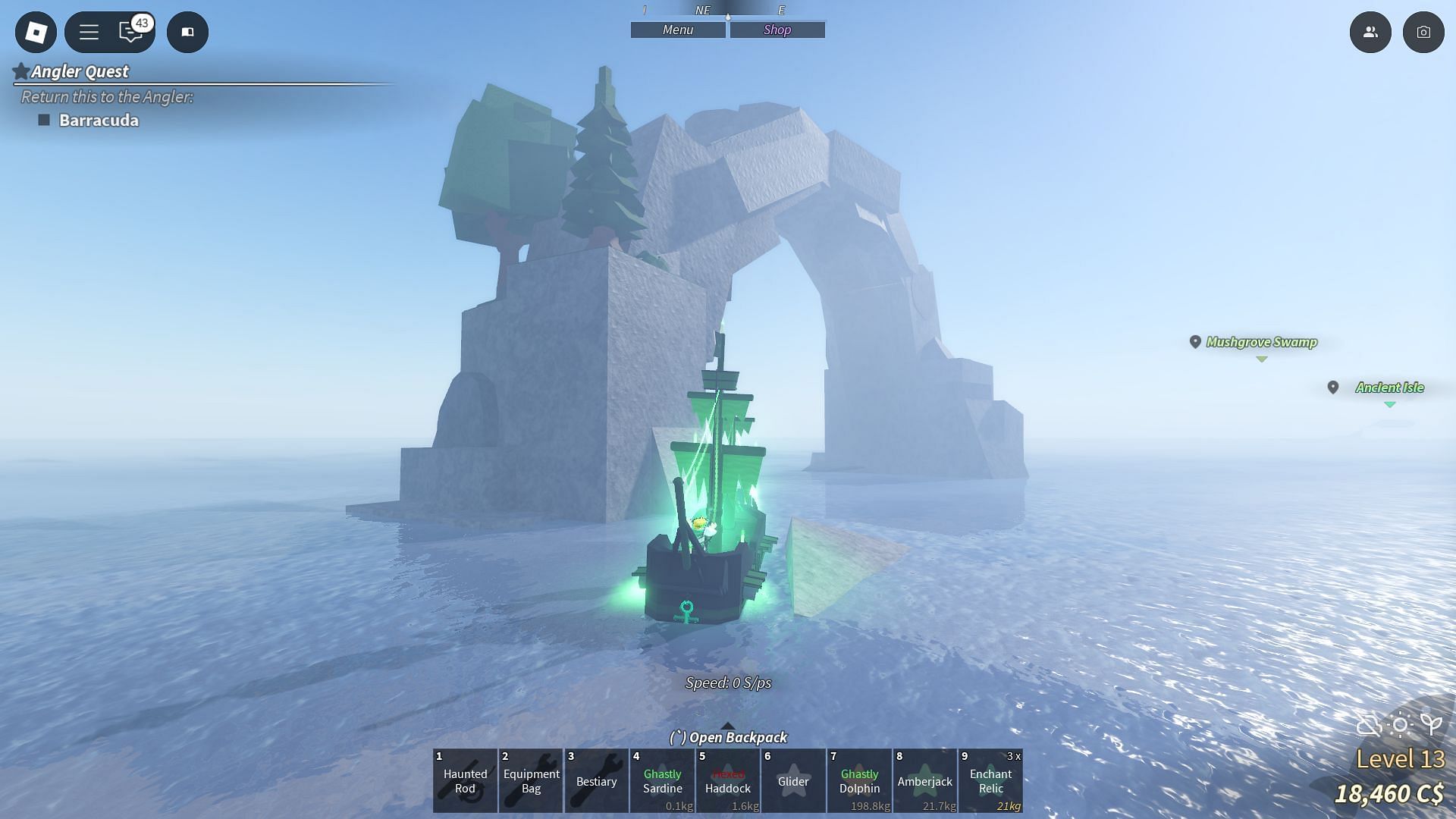 You can find the Destiny Rod on The Arch (Image via Roblox)