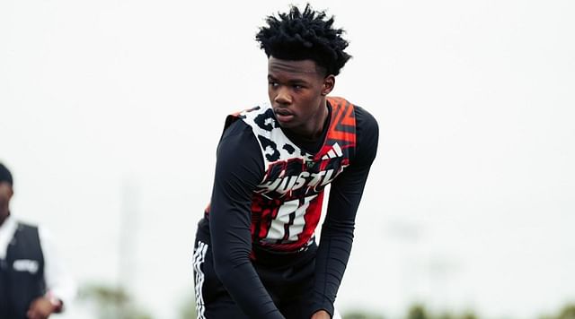 New Miami Northwestern transfer QB Neimann Lawrence during a football camp. Image via @NEIMANLAWRENCE1 on X 