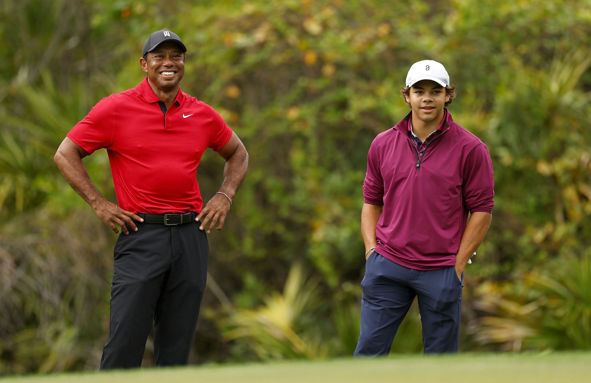 Tiger and Charlie Woods, 2023 PNC Championship (Image via Getty).