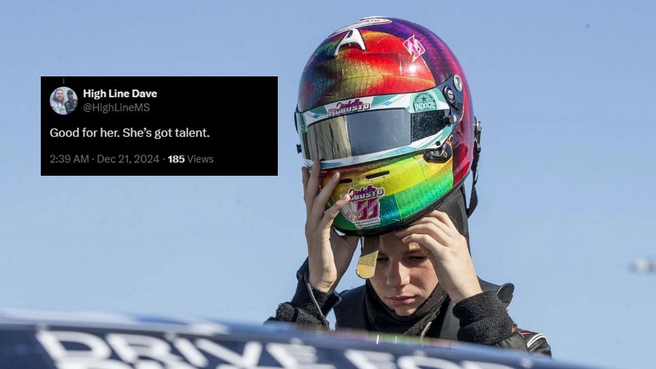 Fans react following  major announcement around Isabella Robusto&rsquo;s ARCA career (via Getty/ @HighLineMS on X)