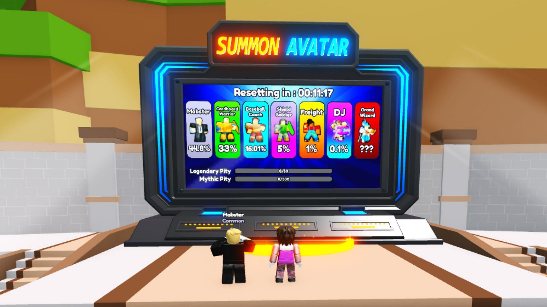 Summon Avatars in Avatar Fighting Simulator (Image via Roblox)