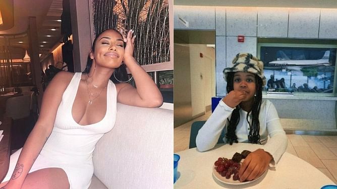 Carmelo Anthony's ex Mia Burks shares adorable photo of daughter rocking bucket hat while snacking on fruit