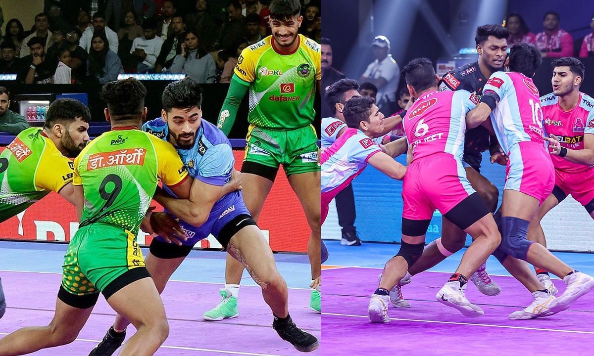 पटना पाइरेट्स vs जयपुर पिंक पैंथर्स (Photo Credit - @PatnaPirates/@JaipurPanthers)