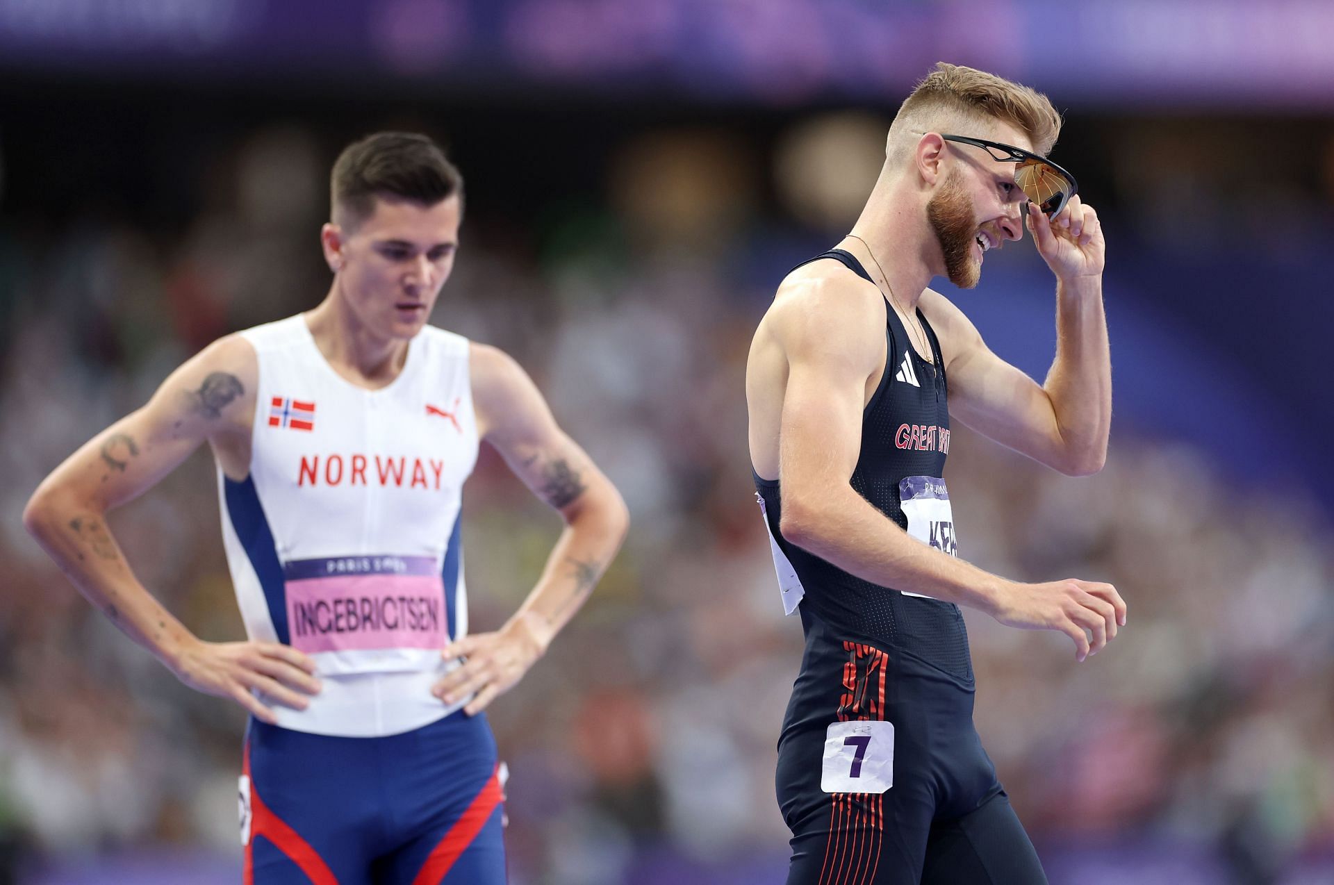 Josh Kerr after the men&#039;s 1500m finals at the Olympic Games: Source- Getty Images