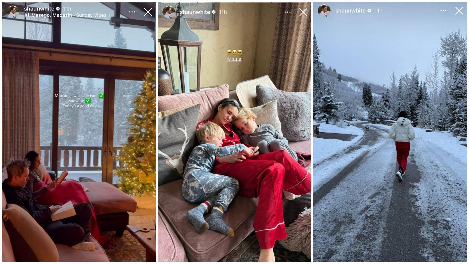 Shaun White spends snowy holidays with family; Instagram - @shaunwhite