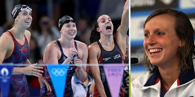 Katie Ledecky makes her feelings known as Lilly King claims she and teammates won 54 races in just 6 days. PHOTO: Getty Images