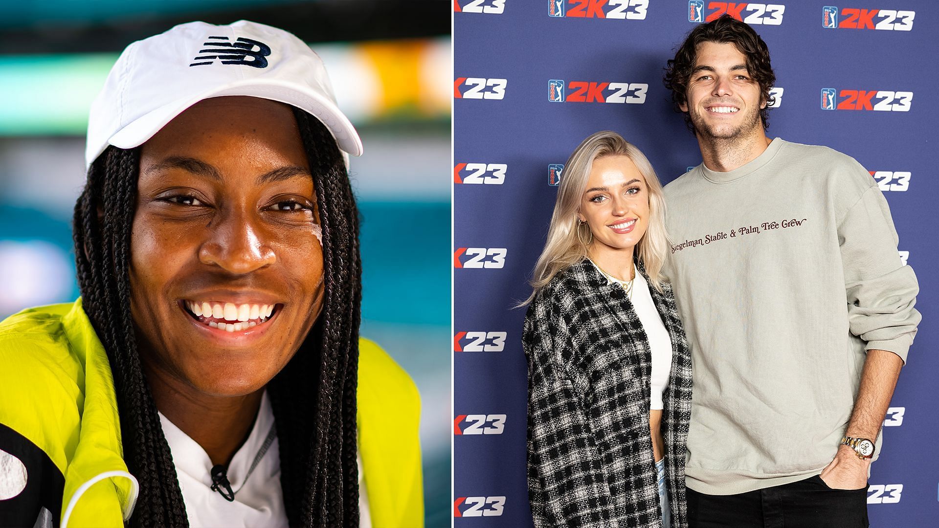 Coco Gauff, Morgan Riddle and Taylor Fritz