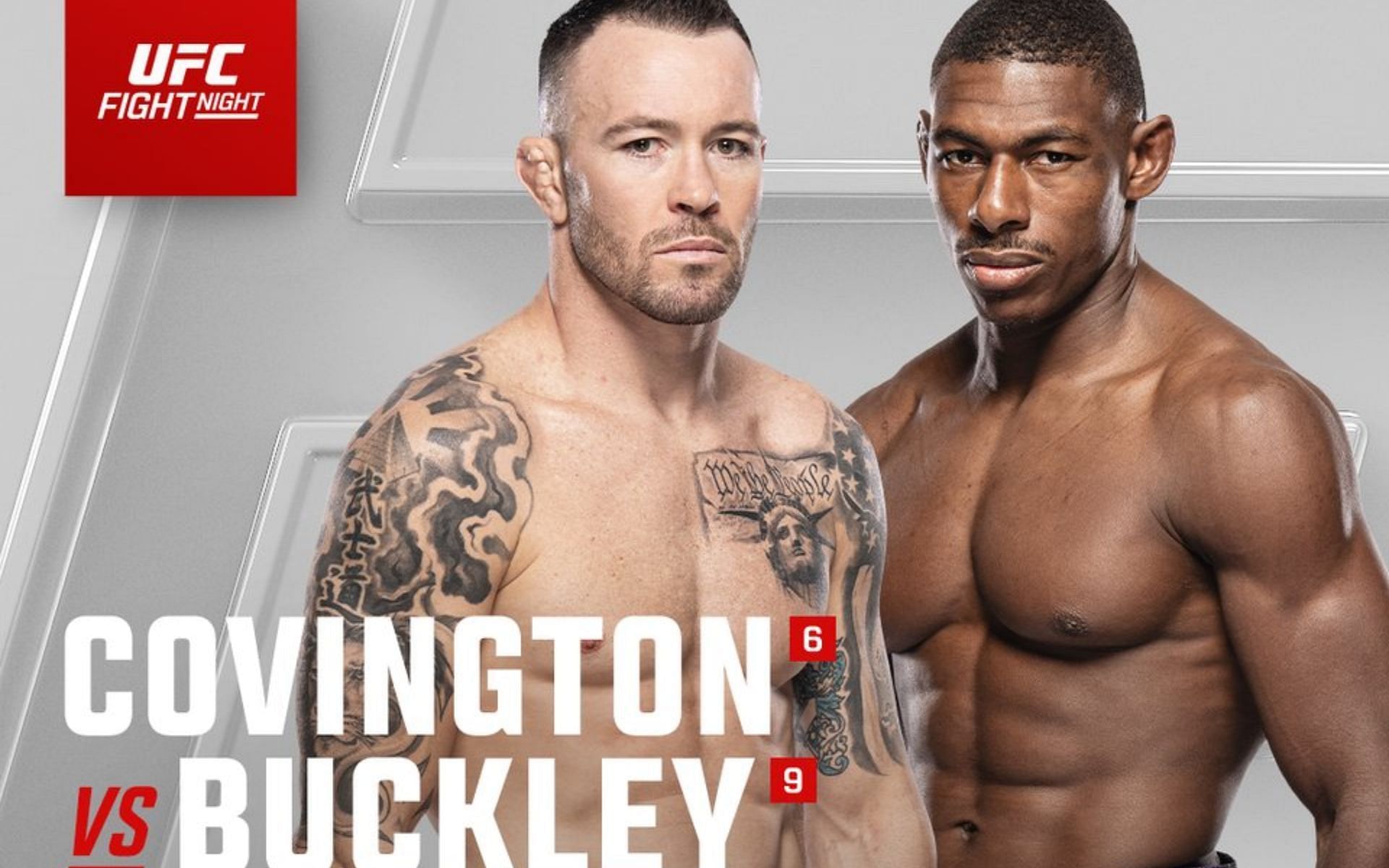 UFC Tampa payouts featuring Oolby Covington (left) and Joaquin Buckley (right) [Images courtesy: @ufc on X]