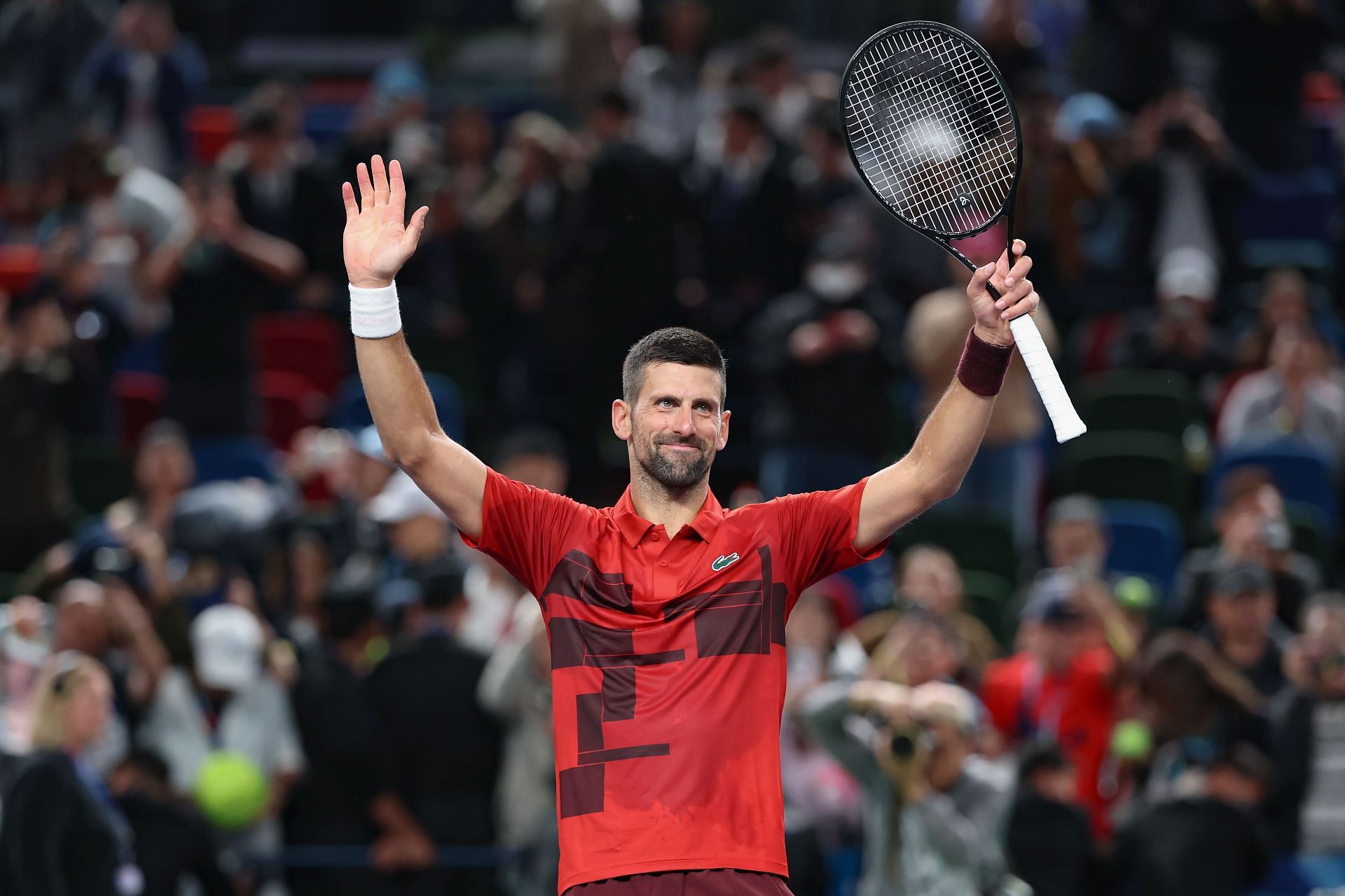 Novak Djokovic at the Shanghai Masters 2024. (Photo: Getty)