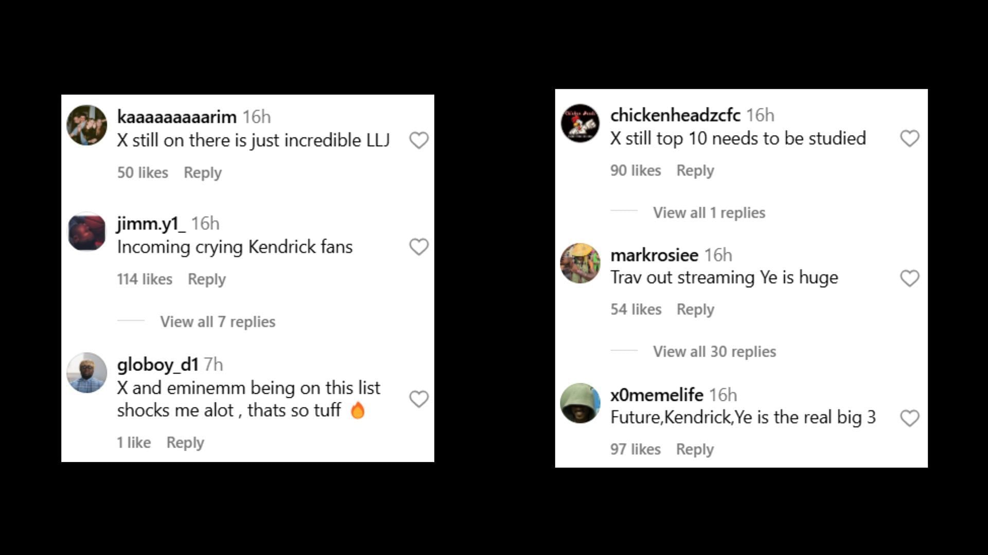 Online responses (Images via Instagram/akademiks)