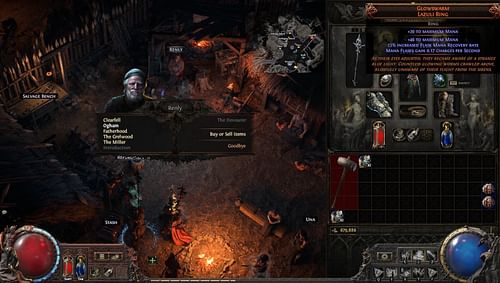 It's possible for vendors to sell Unique Rings (Image via GGG)