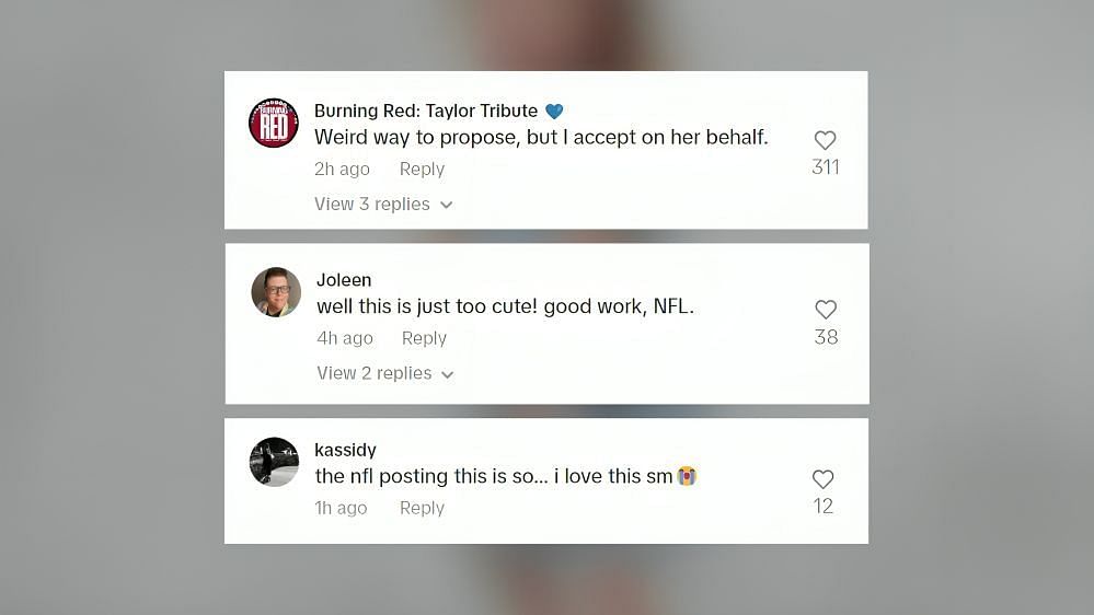 Fans praise the NFL&#039;s heartfelt tribute to Taylor Swift on her 35th birthday (Image Source: TikTok/NFL)