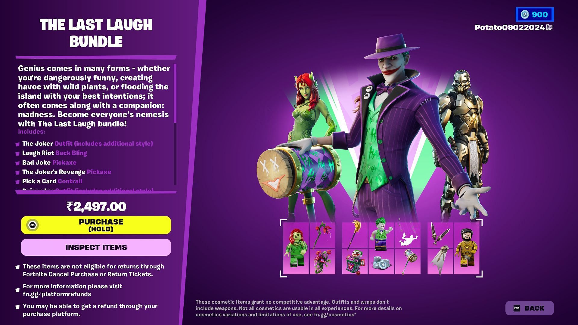  The price of The Last Laugh Bundle will vary regionally (Image via Epic Games)