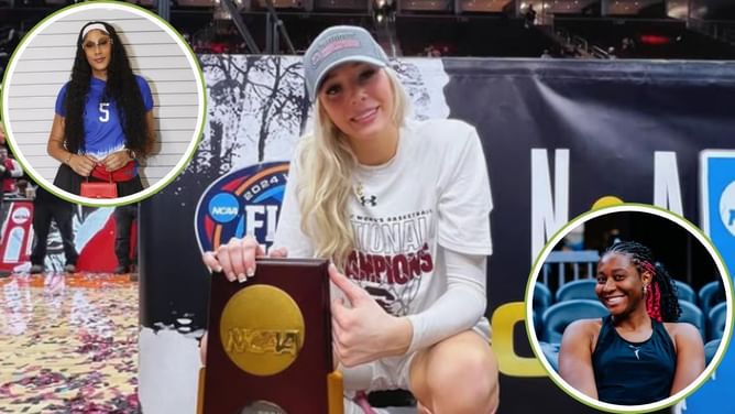 Kamilla Cardoso and Aliyah Boston send love to Gamecocks standout Chloe Kitts' powerful post
