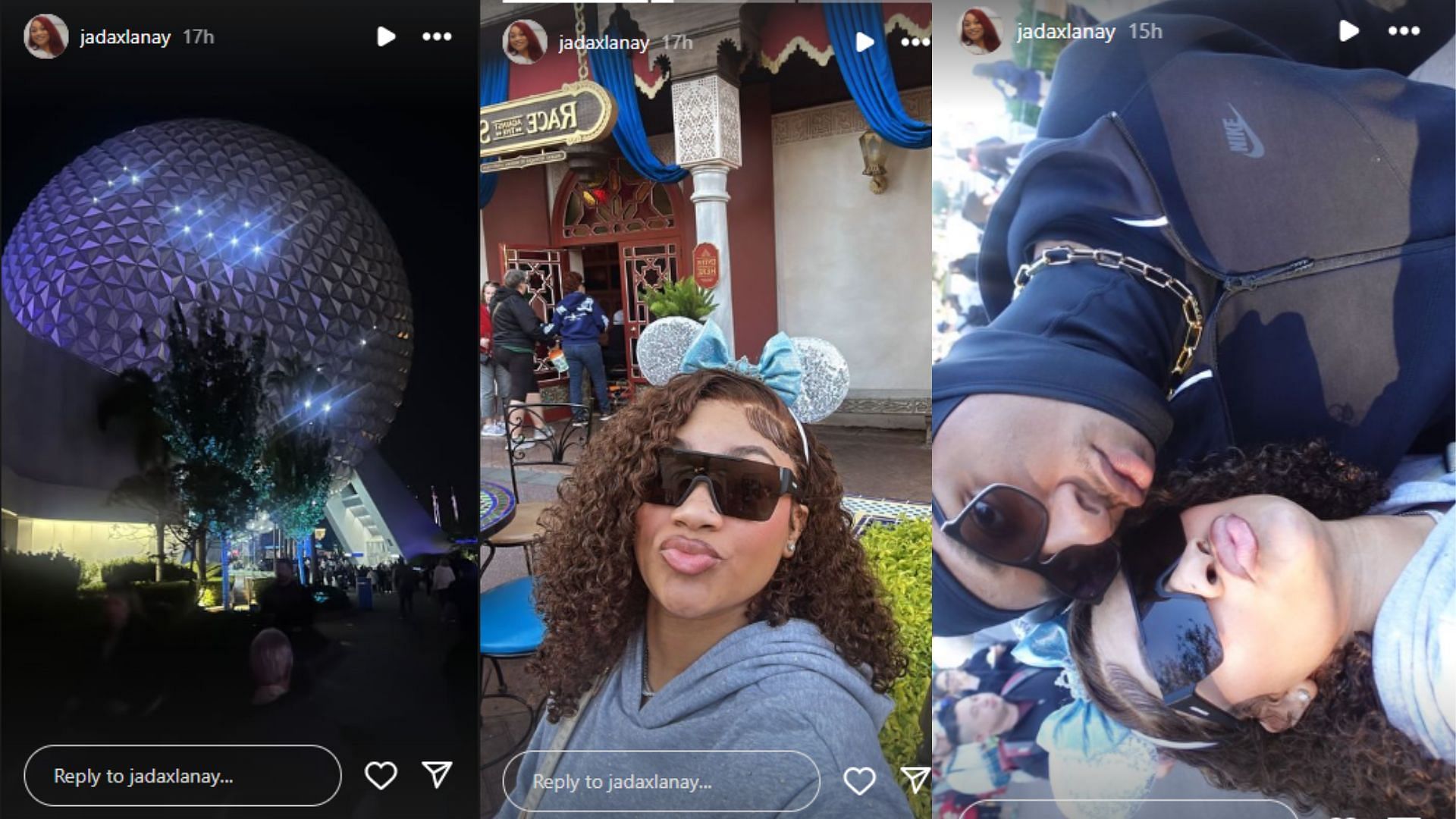 Jada&#039;s Instagram photos of their trip to Epcot.