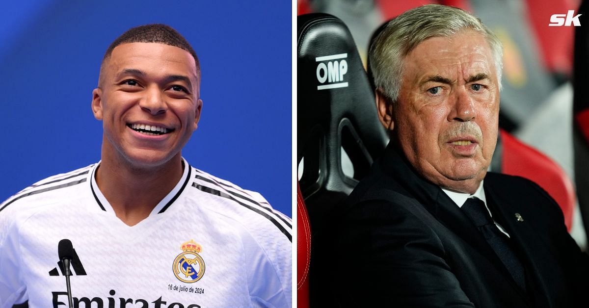 Kylian Mbappe (left) and Carlo Ancelotti (Both GETTY)