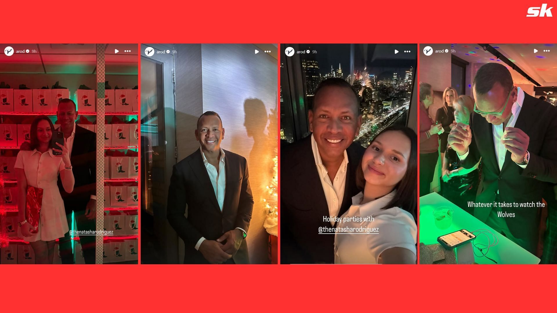 Screenshots from the story on @arod&#039;s Instagram