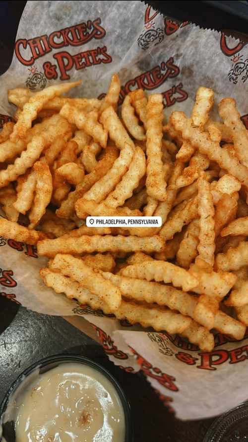 Gianna Tulio went to the Chickie’s and Pete’s for their popular crab fries (Source: @giannatulio via X)