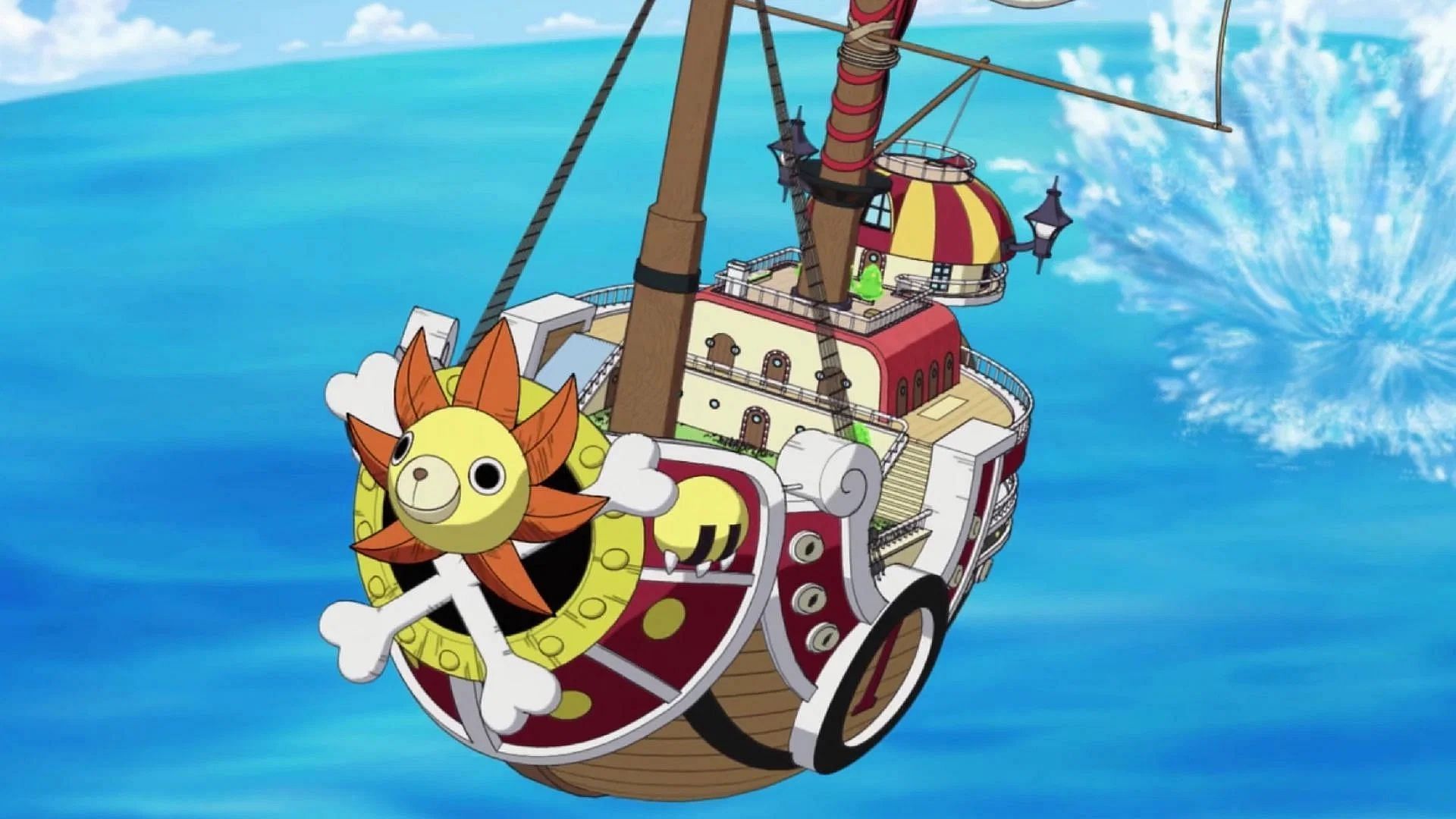 The Thousand Sunny ship as shown in the anime (Image via Toei Animation)