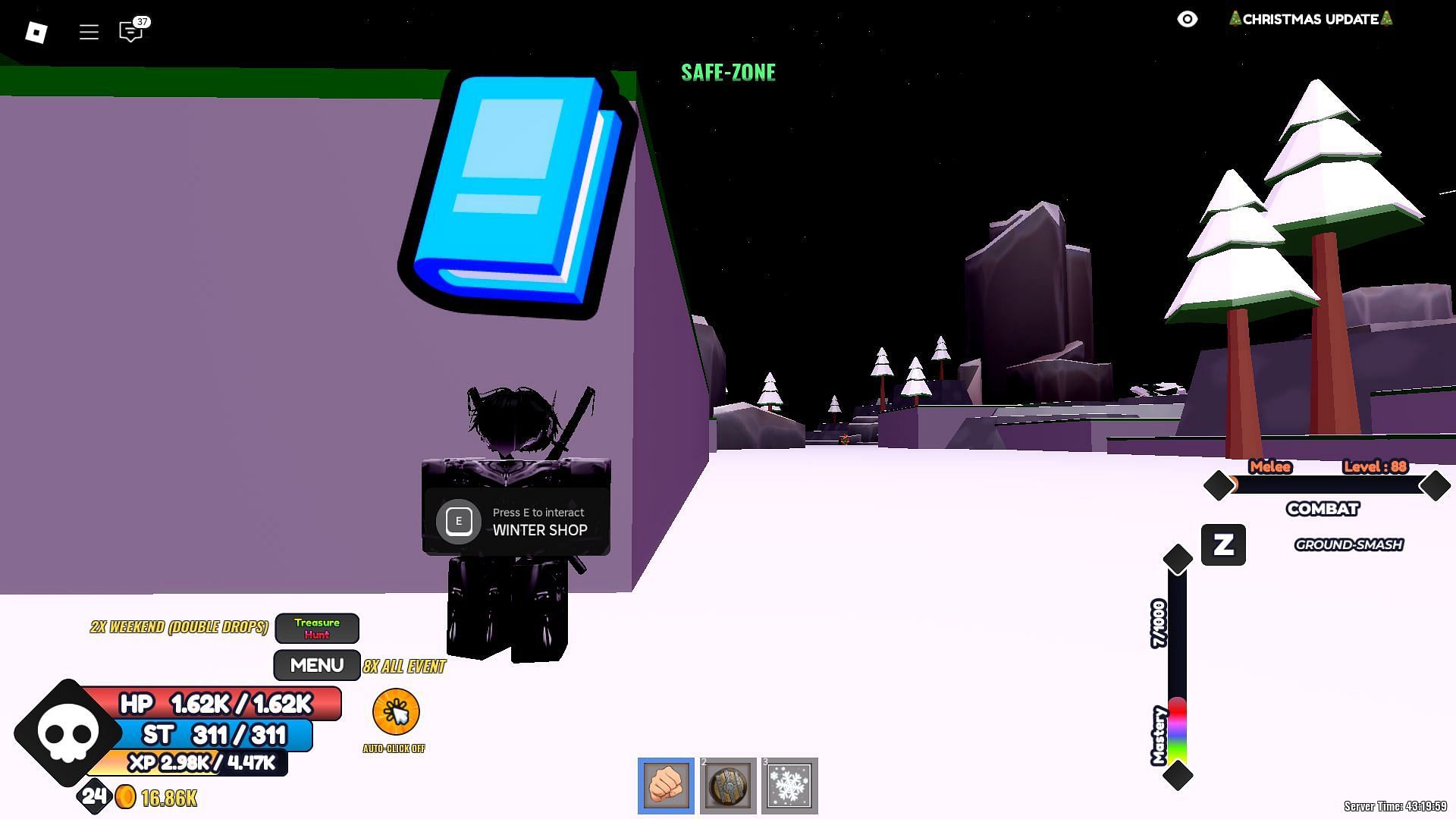 Buy the new items from Winter Shop on Winter Island (Image via Roblox)