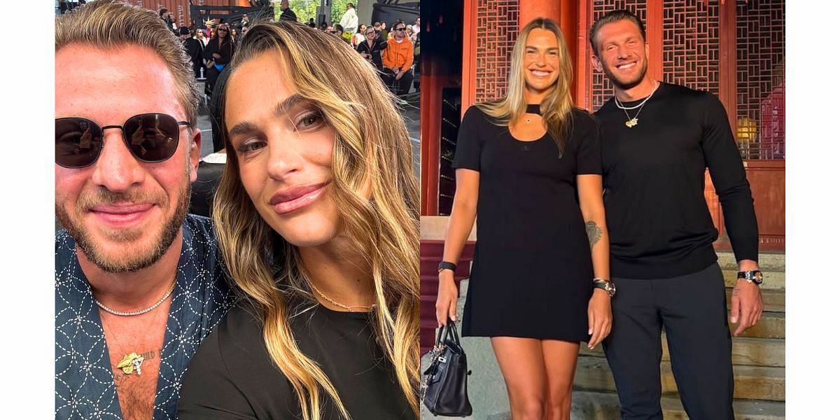 Aryna Sabalenka pictured with boyfriend Georgios Frangulis - Image Source: Instagram @arynasabalenka