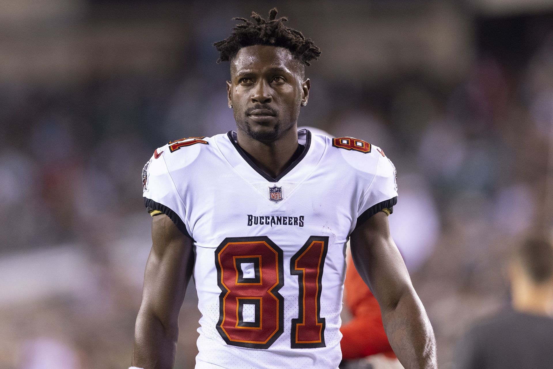 Antonio Brown #81 of the Tampa Bay Buccaneers at the Tampa Bay Buccaneers v Philadelphia Eagles (Image via Getty)