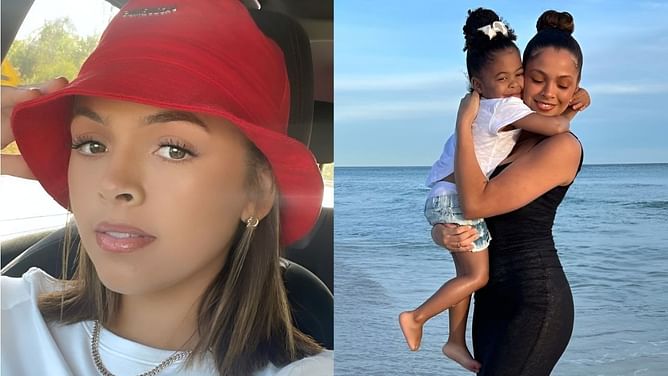 Ja Morant's ex KK Dixon in 'mood' as daughter Kaari busts out dance moves in public after manicure session