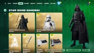 You can purchase the Darth Vader Samurai and Stormtrooper Samurai skins separately (Image via Epic Games)