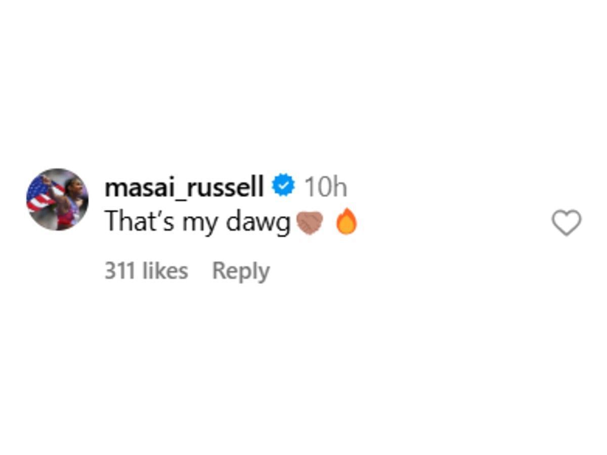 Russell&#039;s comment on Instagram - (Instagram@runnerspace)