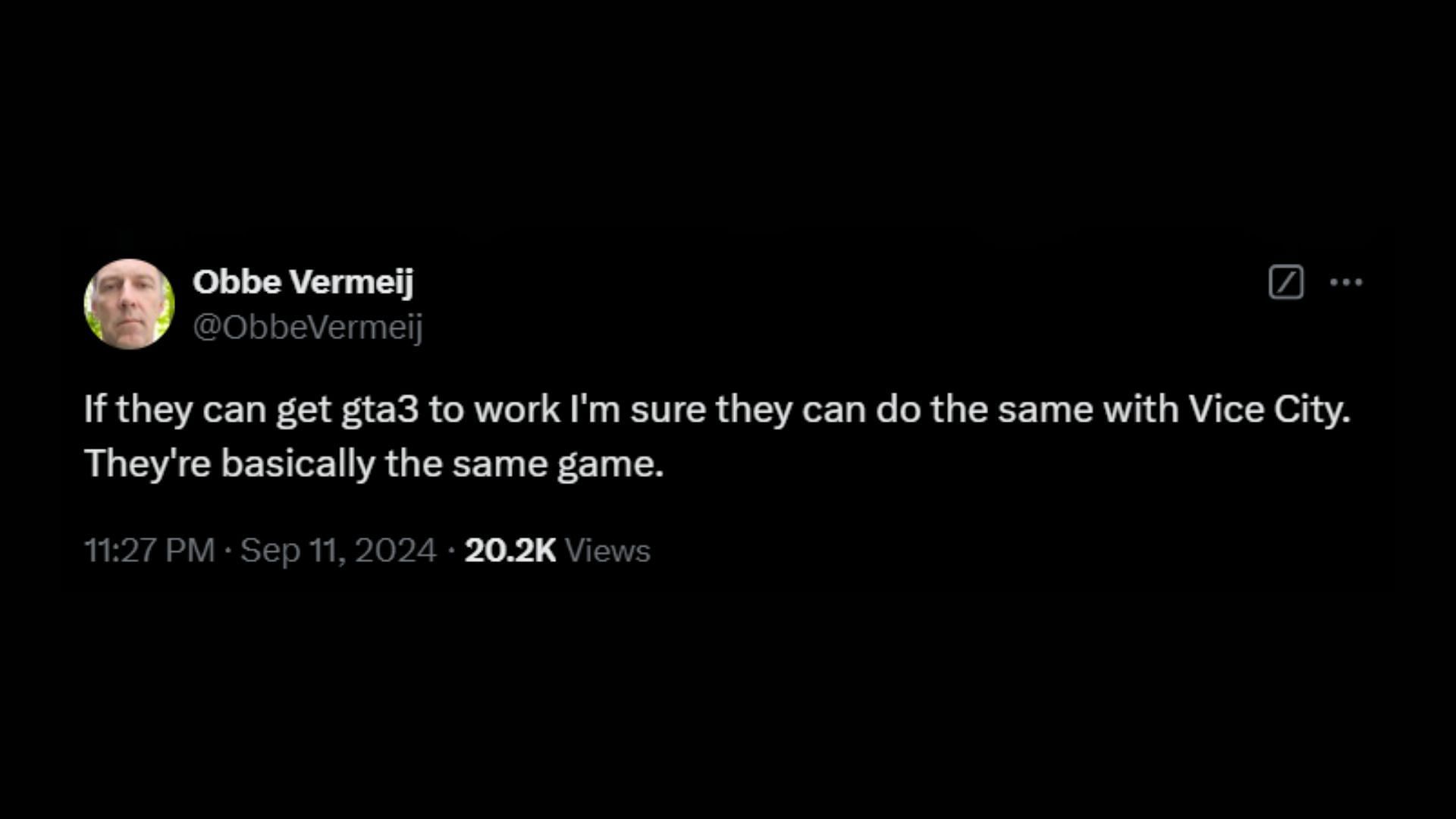 Obbe Vermeij shares new hope for GTA fans (Image via X)