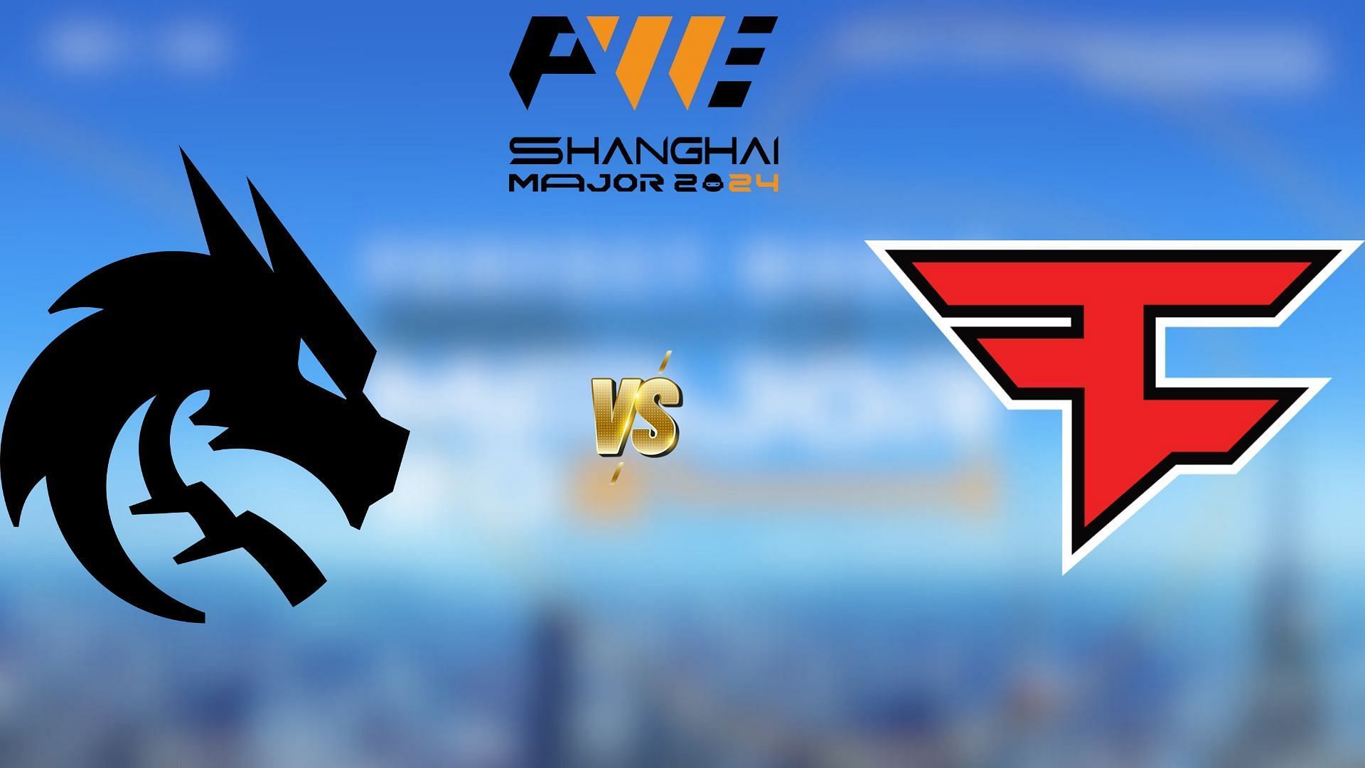 Team Spirit vs FaZe Clan grand final match in PW Shanghai Major (Image via X/@CS_PerfectWorld || Assets via Team Spirit, FaZe Clan/Liquipedia)