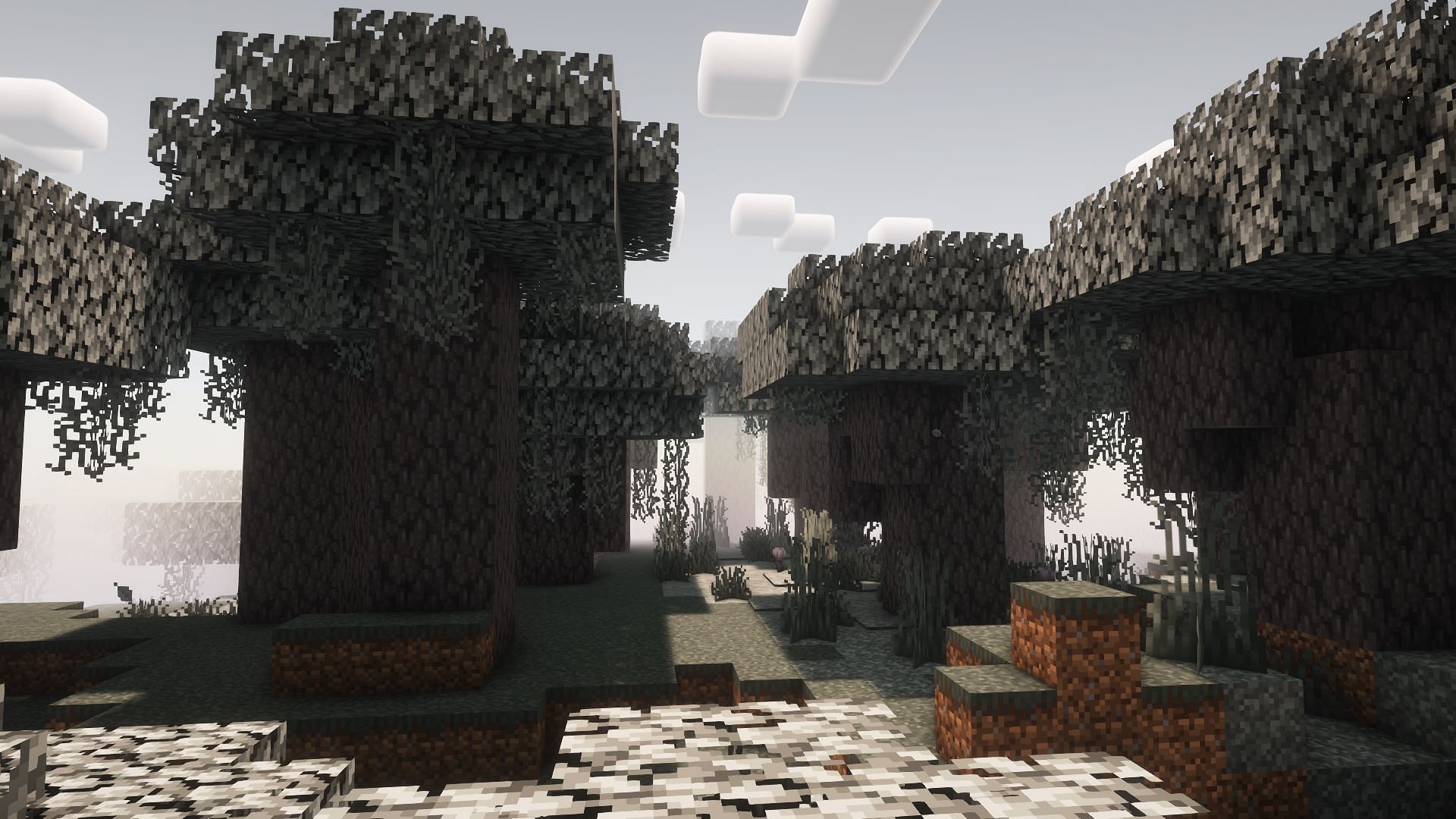 Pale Garden could have looked scarier with the fog effect (Image via Mojang Studios)