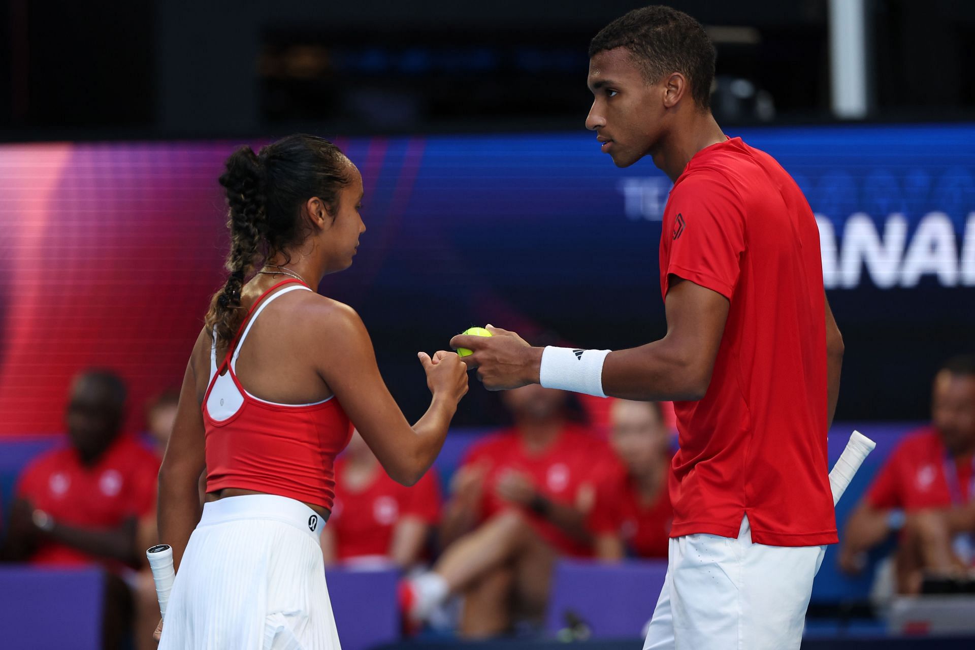 Felix Auger-Aliassime and Leylah Fernandez at the 2025 United Cup - (Source: Getty)