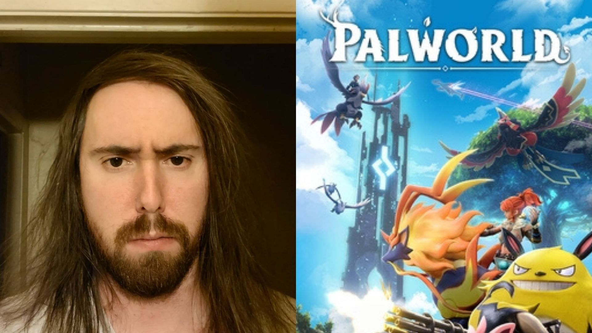 The Palworld vs Nintendo saga has reached a turning point, and Asmongold is having a tough time believing it (Images via @asmongold/Instagram, Palworld)