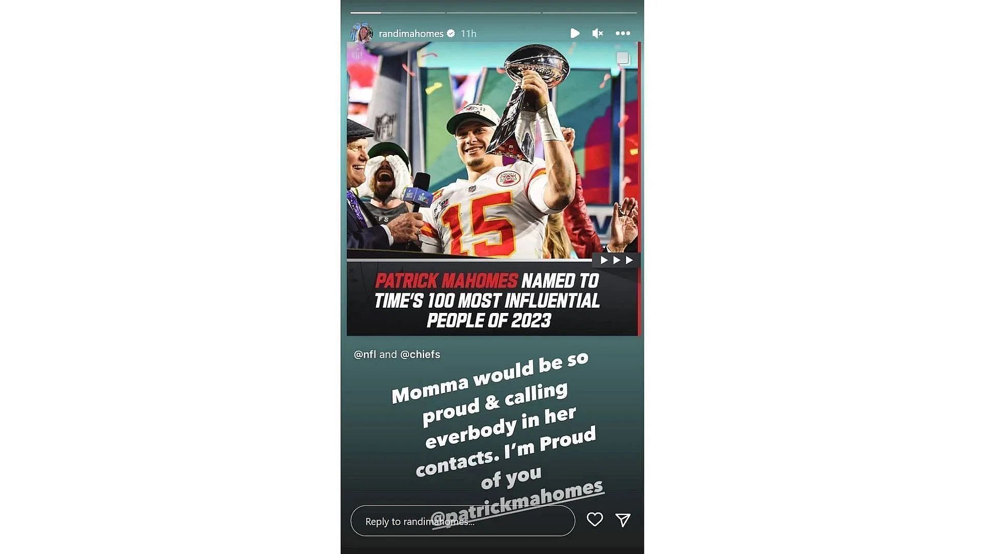 Patrick Mahomes&#039; mother, Randi, remembers QB&#039;s grandmother on special occasion [Image credit: @randimahomes IG]