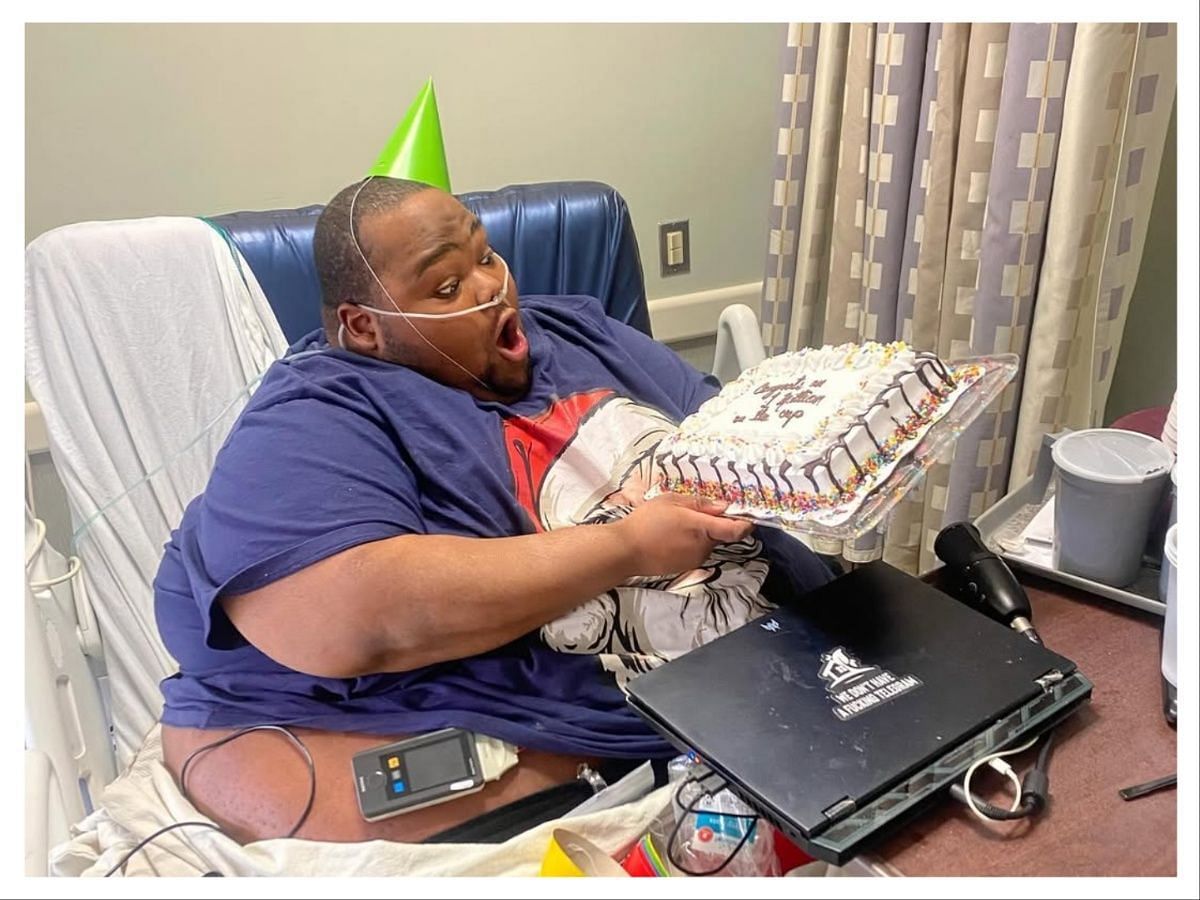 Dave Blunts celebrates &lsquo;The Cup&rsquo; hitting 1M YouTube views from his hospital bed (Image via @iluvyoudaveblunts/Instagram)