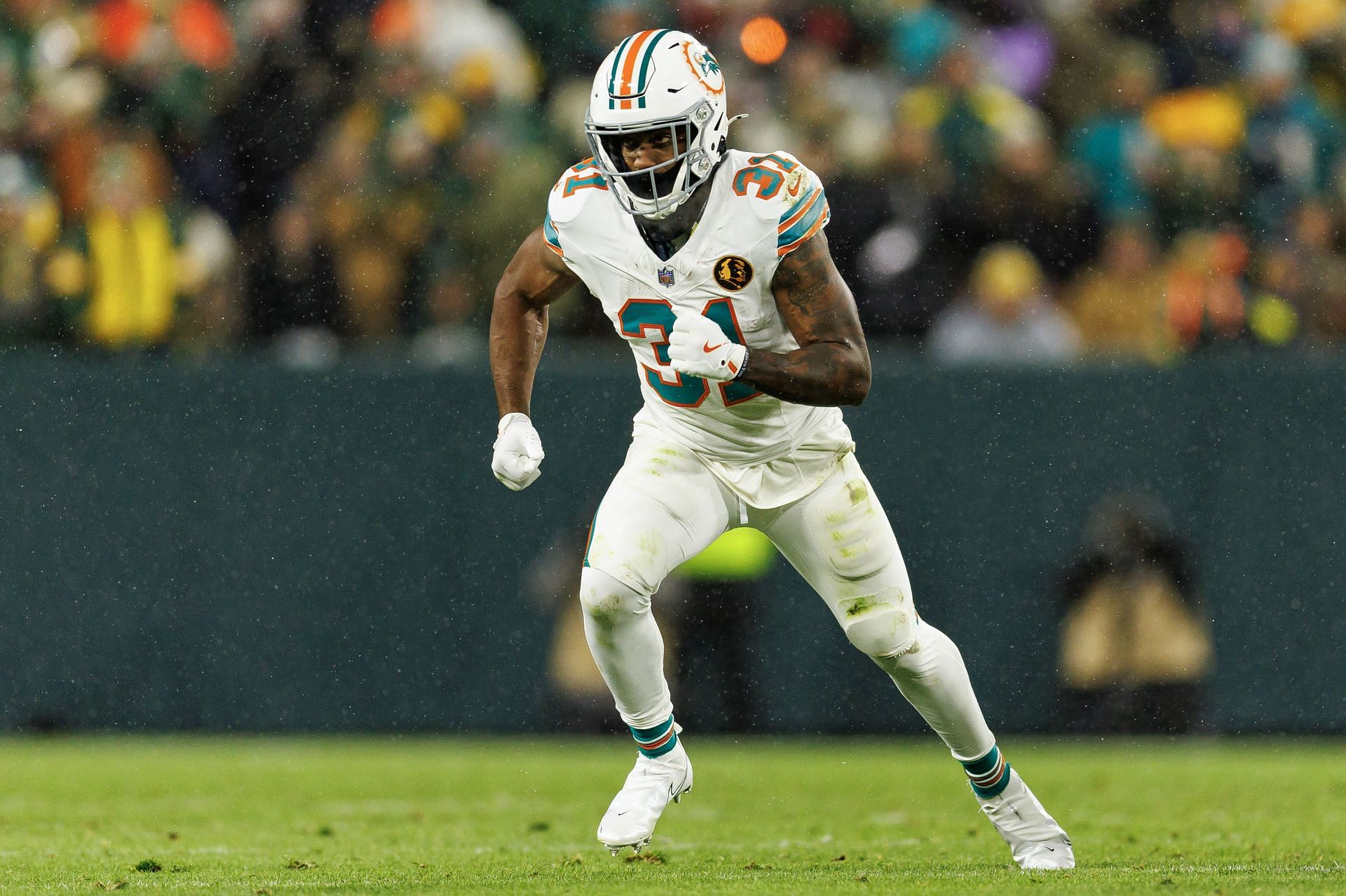 Raheem Mostert during Miami Dolphins v Green Bay Packers - Source: Getty