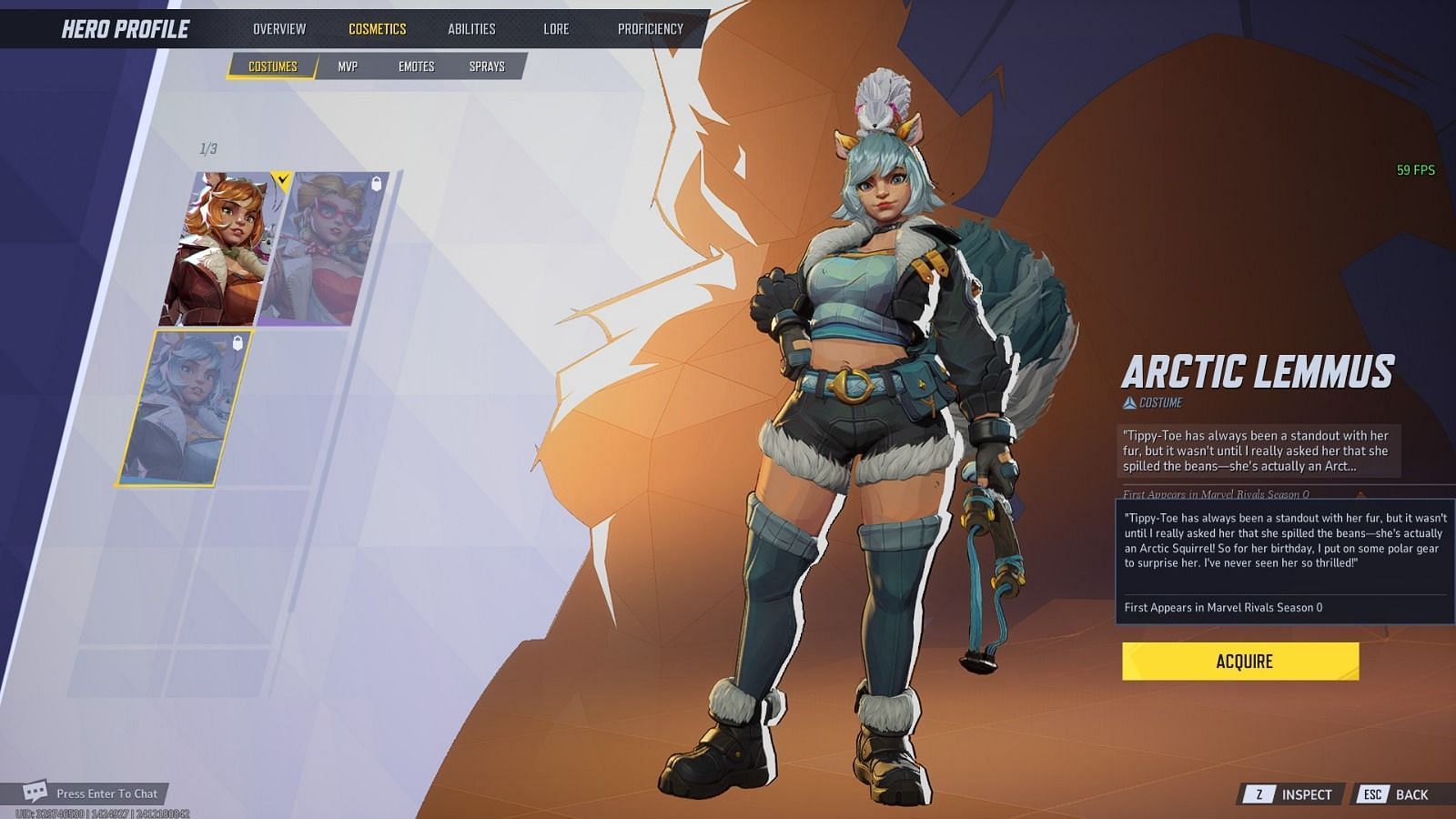 Squirrel Girl&#039;s Arctic Lemmus skin in Marvel Rivals (Image via NetEase Games)