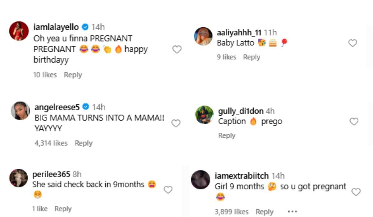 Angel Reese and fans speculate over Latto's pregnancy birthday post