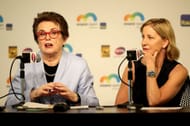 Billie Jean King (L) and Chris Evert at the 2016 Miami Open (Source: Getty)