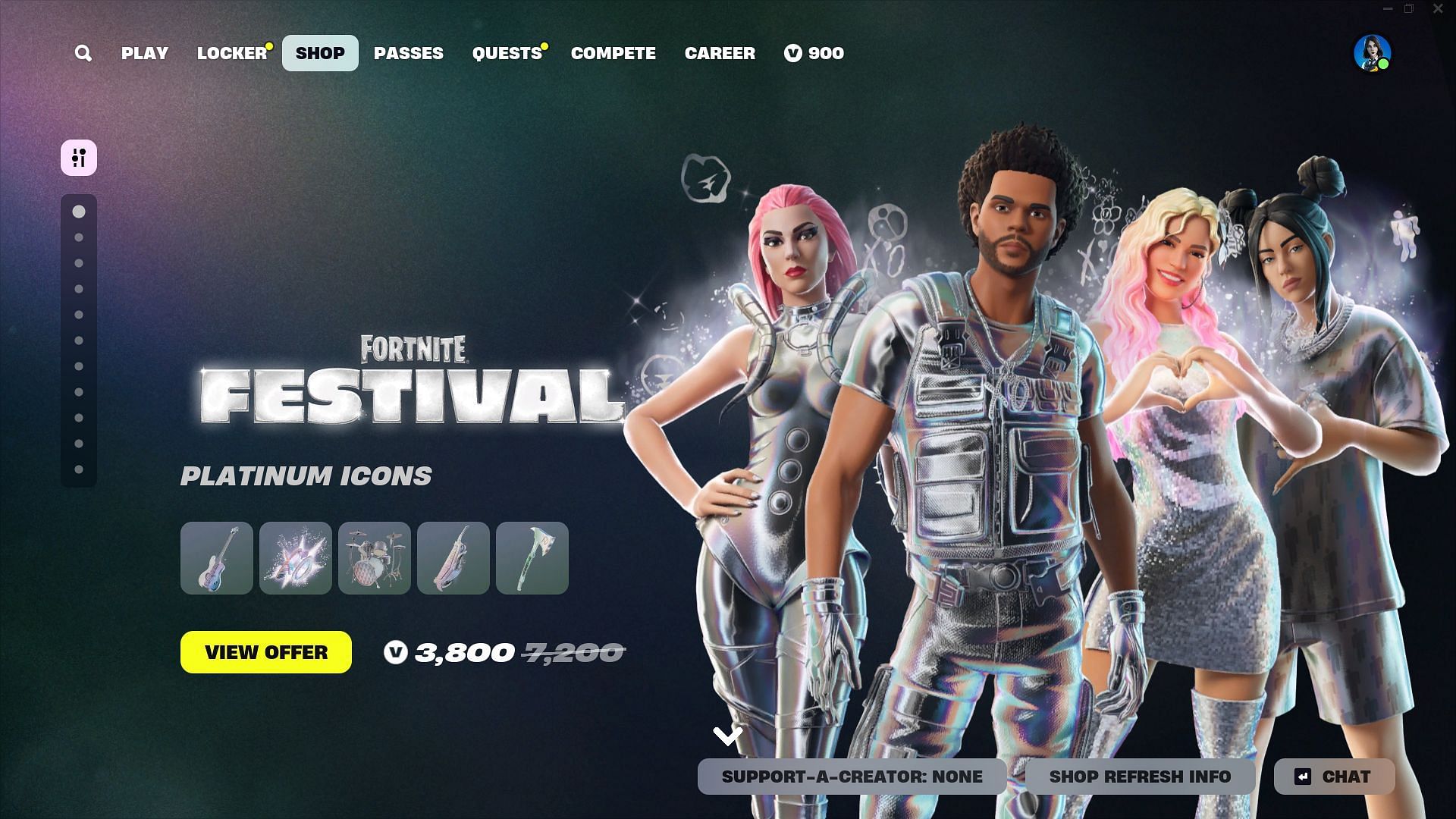 You can purchase the Platinum Icon skins in Fortnite (Image via Epic Games)