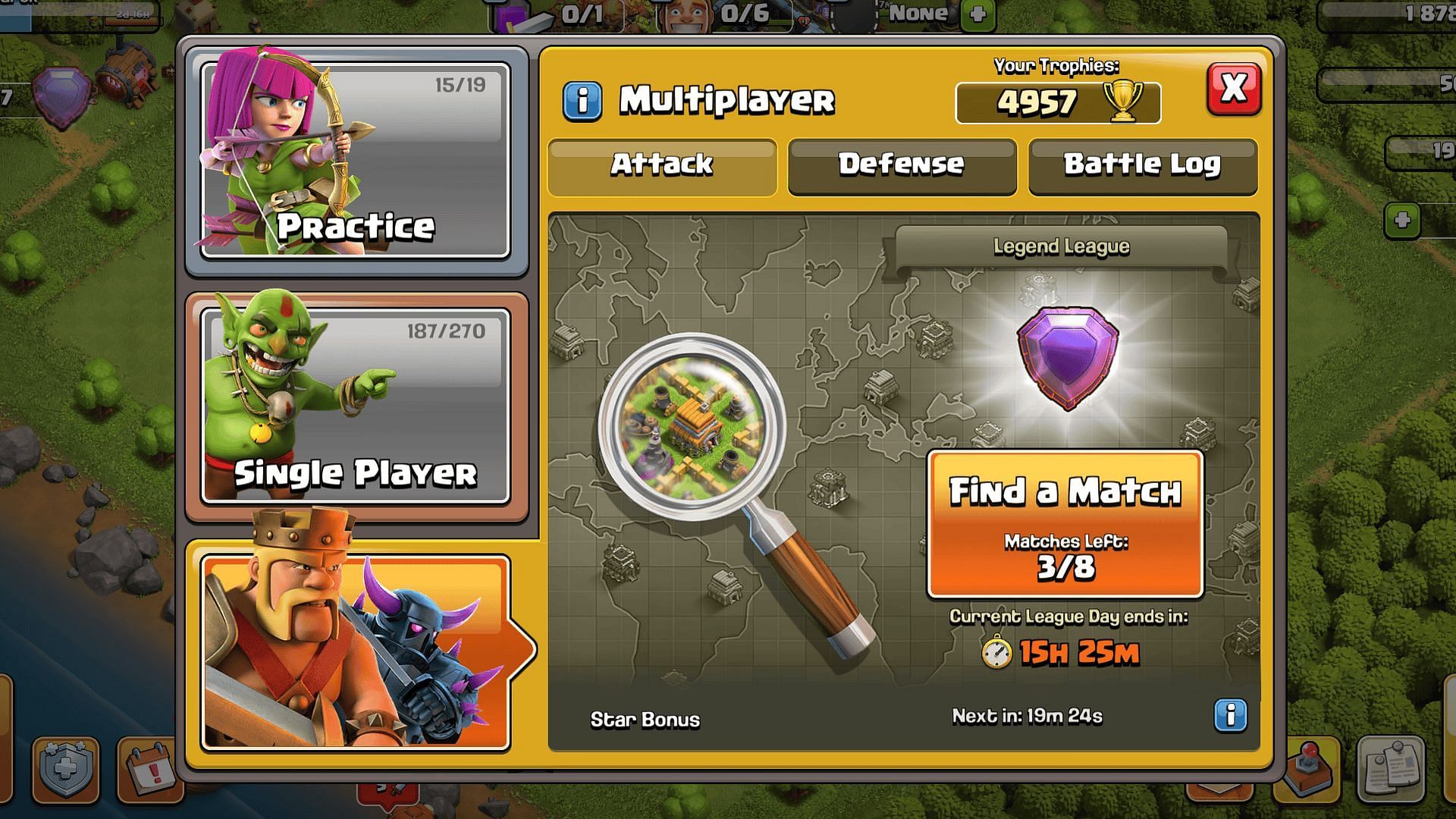 Multiplayer raid section in the Legend League (Image via Supercell)