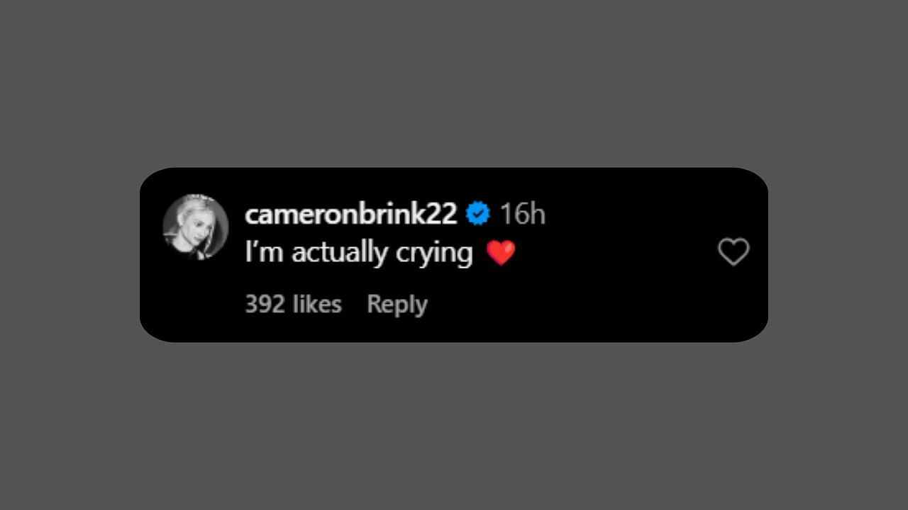 Cameron Brink comments on her adorable fan sleeping in her jersey. (Creidts: @la_sparks/Instagram)