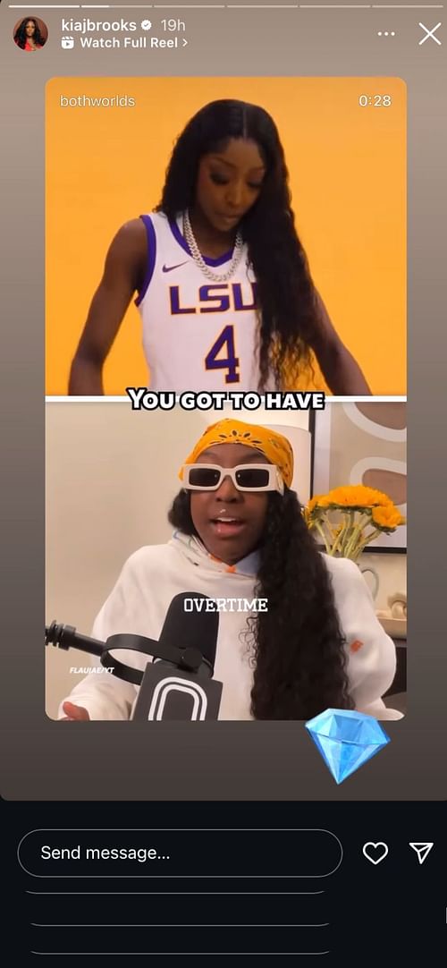 Mom Kia Brooks reacts to Flau'jae's Instagram post.