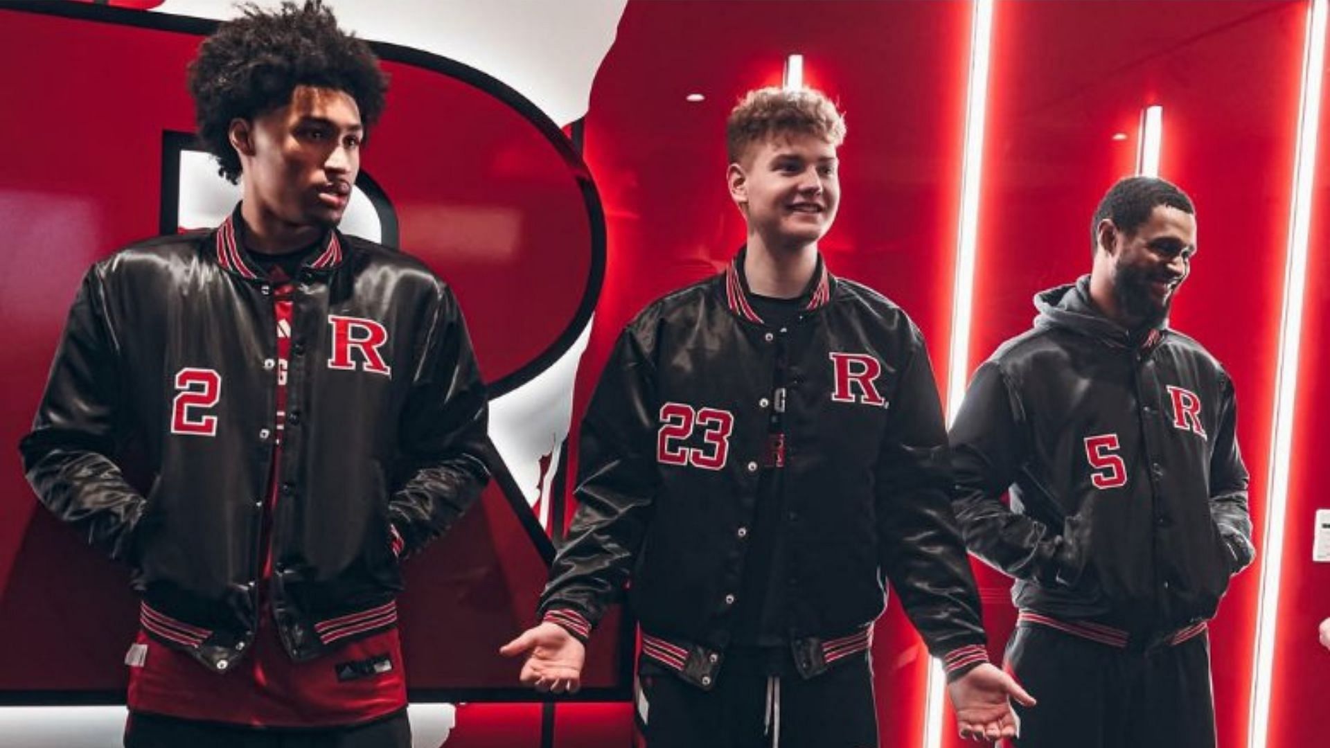 Dylan Harper gifted his Rutgers Scarlet Knights teammates their own custom-made bomber jackets for the Christmas holidays. Source: Instagram/@rutgersmbb