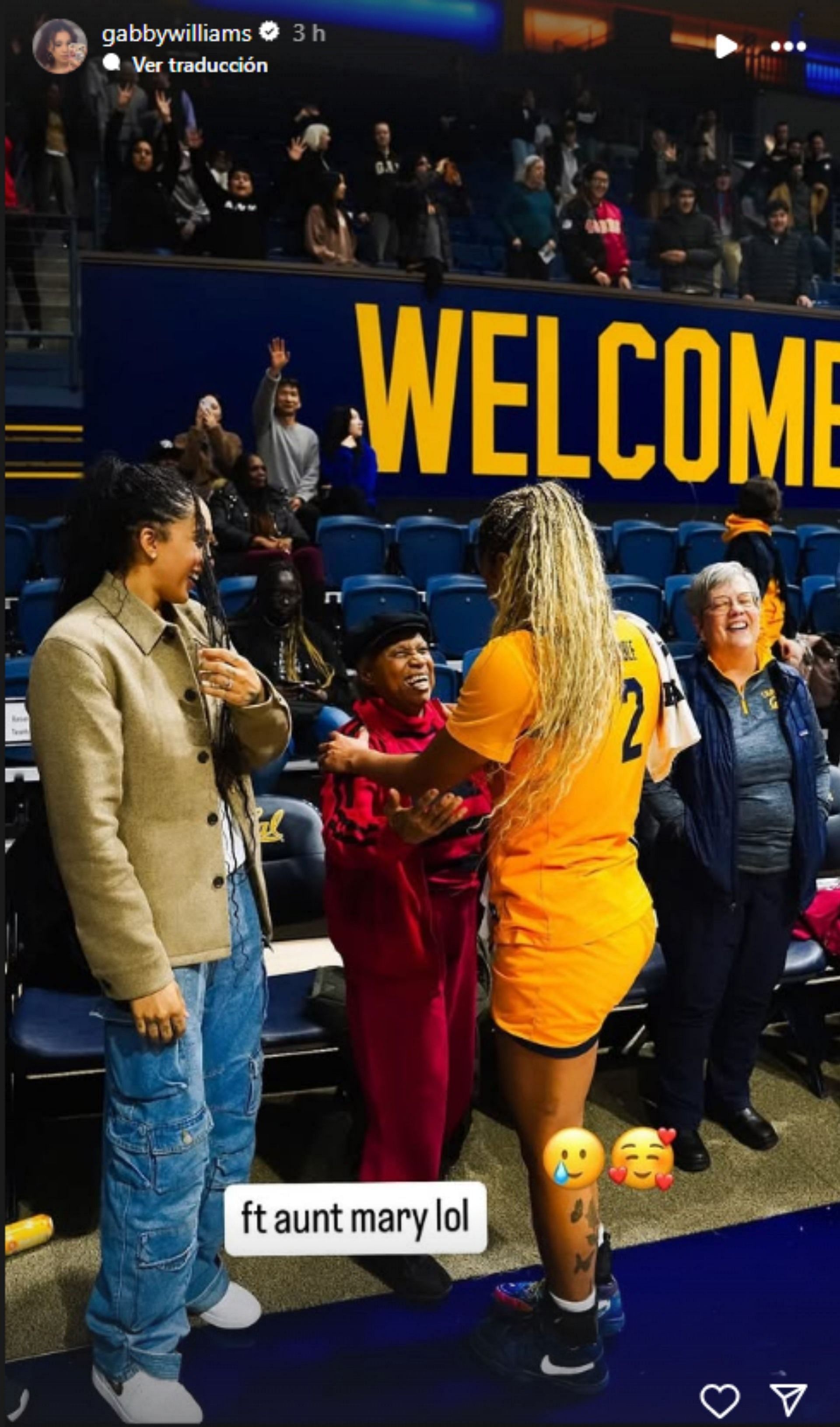 Gabby Williams also brought her aunt to the game where Jayda Noble was playing. (Credits: IG/ Gabby Williams)