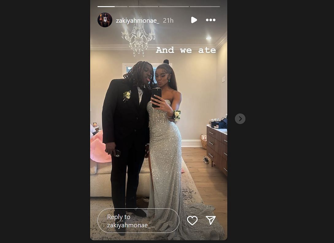 ZaKiyah Johnson shares photos from her prom night via Instagram/@zakiyahmonae_