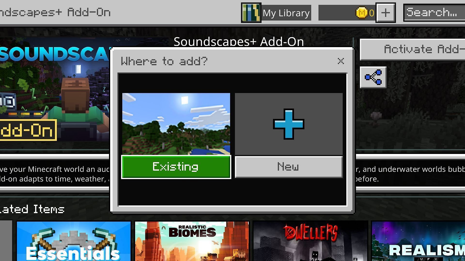 You can use this add-on in both existing and new worlds (Image via Mojang)